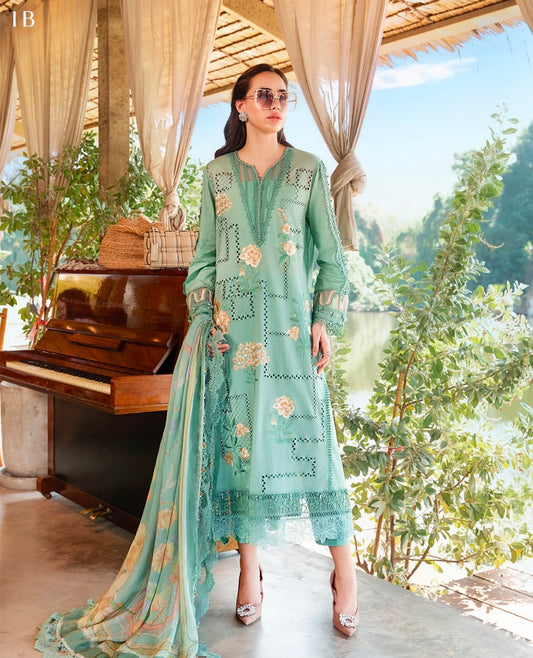 3pc emboidery lawn suit