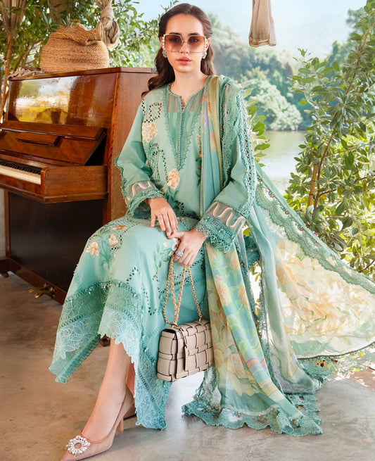 3pc emboidery lawn suit