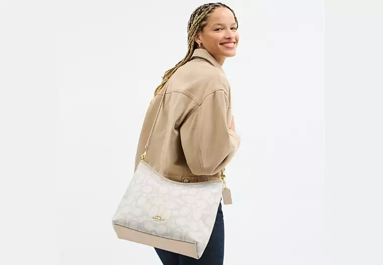 Laurel Large Shoulder Bag In Sketch Signature Canvas (189)