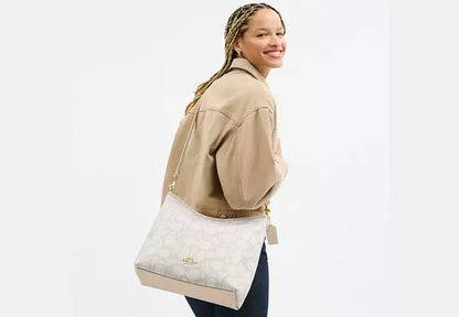 Laurel Large Shoulder Bag In Sketch Signature Canvas (189)